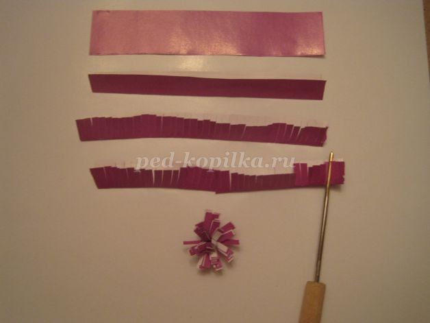 Весенняя аппликация из бумаги, фетра и карандашной стружки: часть 2