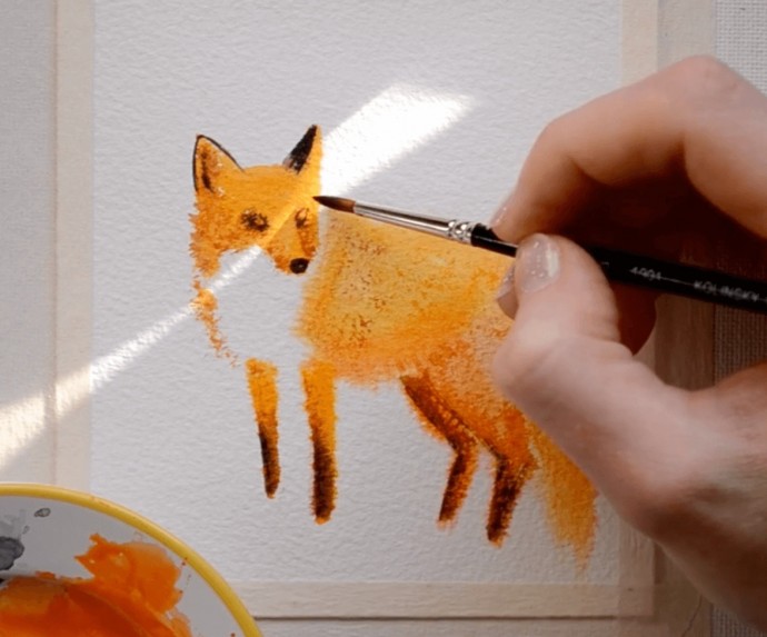 Рисуем с детьми лисичку
