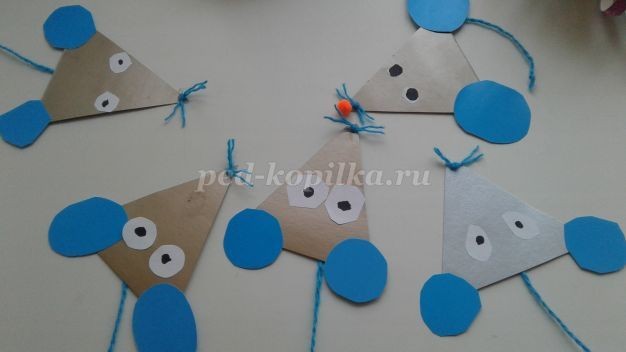 Мышка из картона и ниток Мышка из картона и ниток