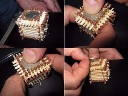 Последовательность сборки спичечного домика Последовательность сборки спичечного домика