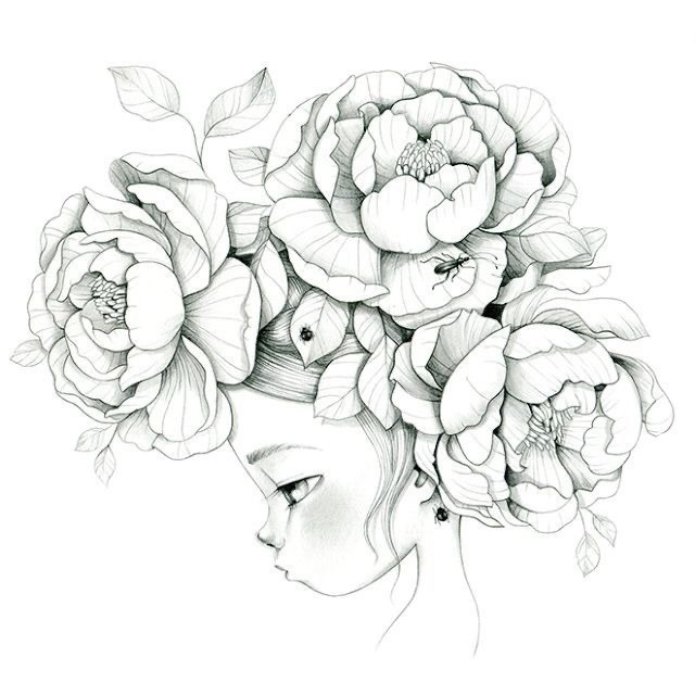 ​Раскраски-антистресс "Цветочные девочки"