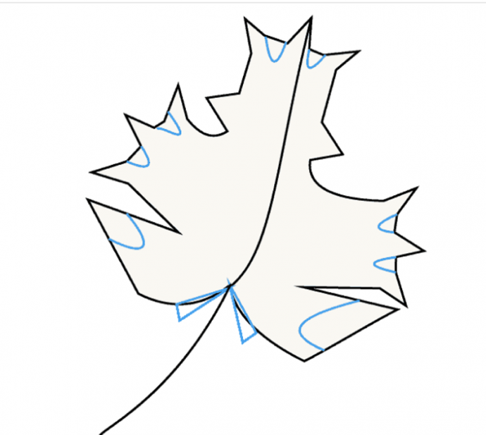 Техника рисования кленового листика