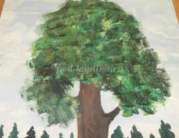 Рисуем пейзаж губкой: часть 2 Рисуем пейзаж губкой: часть 2