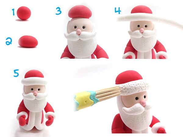 Поделки из пластилина на Новый год: елка, Дед Мороз, Снегурочка, снеговик
