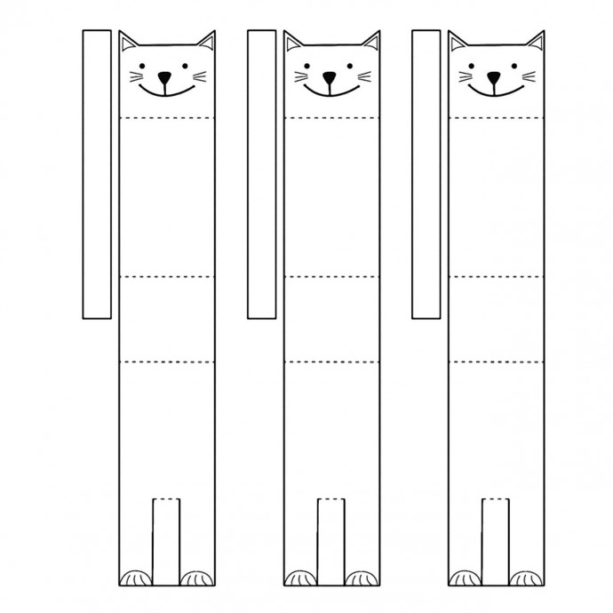 ​Объёмная кошка из бумаги