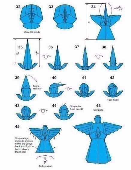 Бумажный ангел-оригами