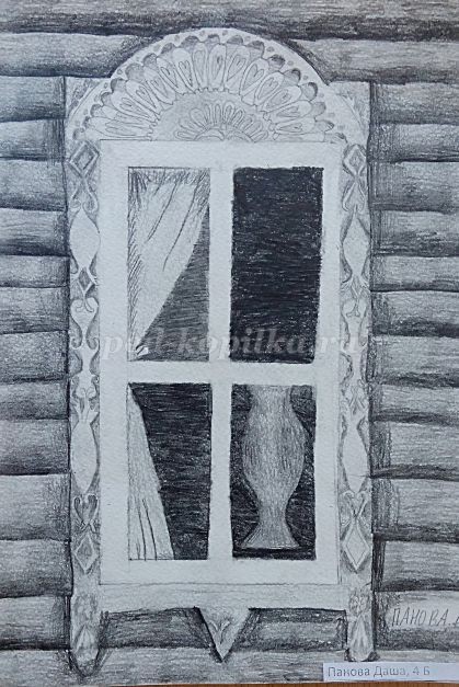 ​Деревянная архитектура на уроках рисования: часть 2