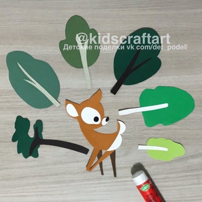 Детская аппликация "Берегите лес" Детская аппликация "Берегите лес"