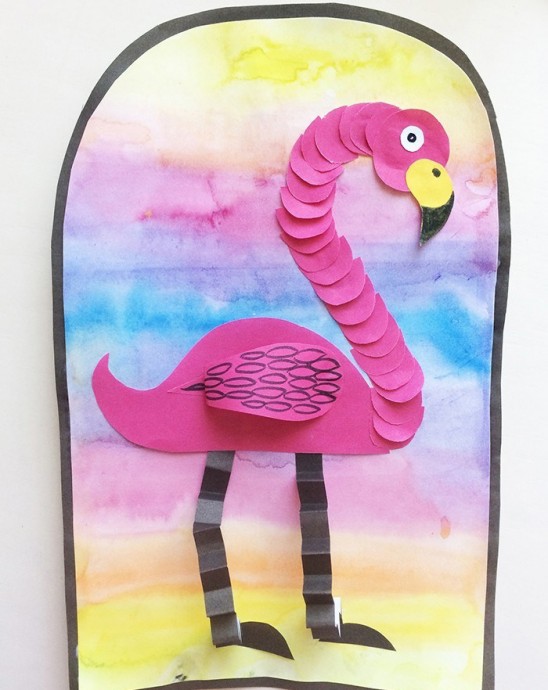 Розовый фламинго