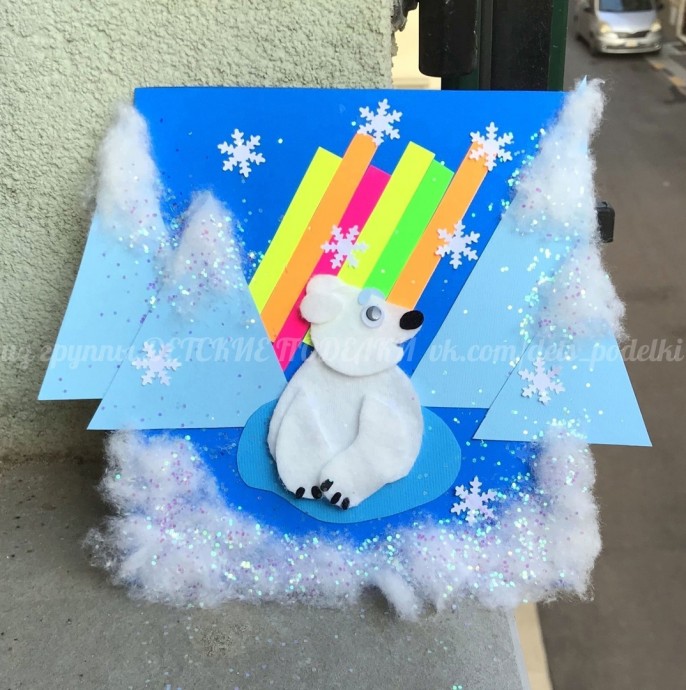 Зимние новогодние поделки: "Умка на севере"