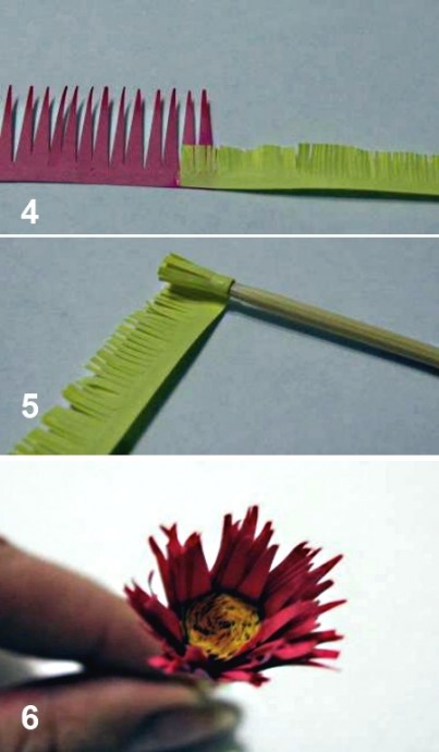 Хризантемы из бумаги в технике квиллинга