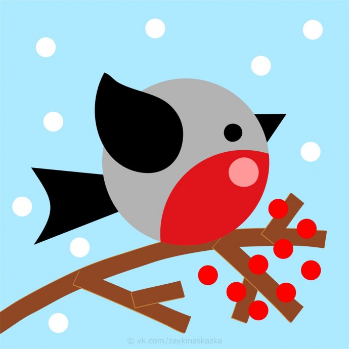 Кругленький снегирь Кругленький снегирь