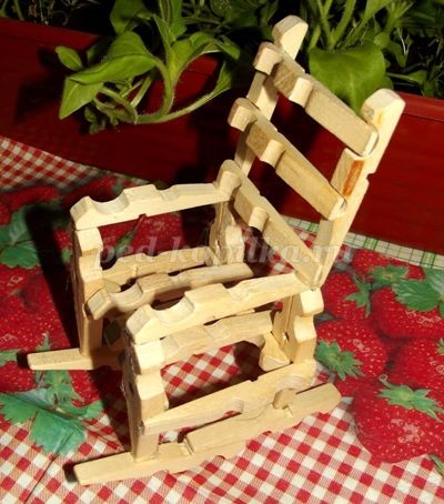 Кресло-качалка из прищепок: мастер-класс, часть 1