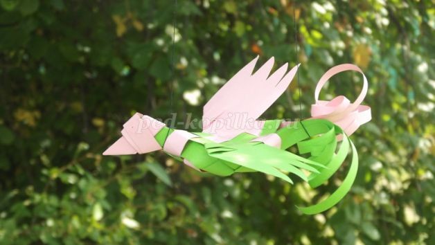 Плетение птички из бумаги: мастер-класс, часть 3 Плетение птички из бумаги: мастер-класс, часть 3