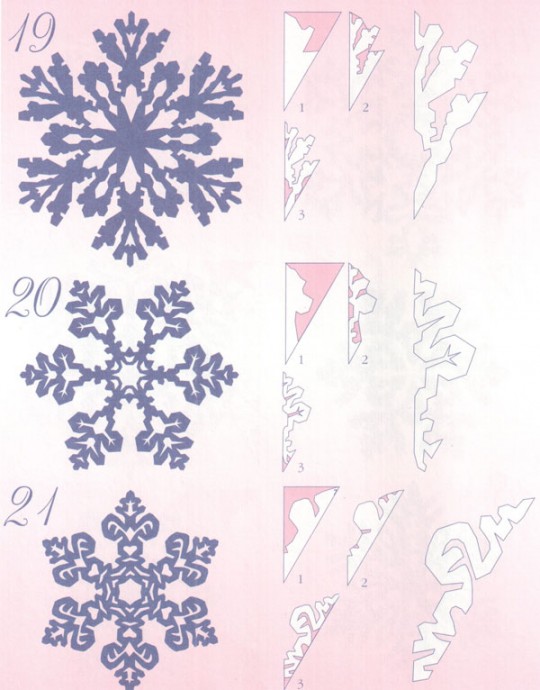 Прocтые схемы красивых снежинок