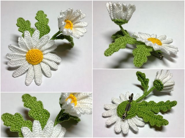 Вяжем прелестные ромашки