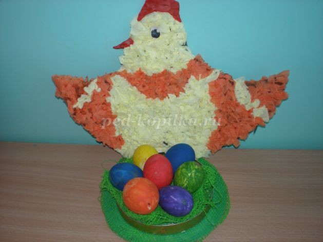 Птичка с использованием техники "Торцевание": часть 2