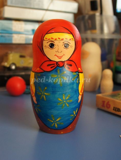 Роспись матрешек по сказке "Репка": мастер-класс, часть 3