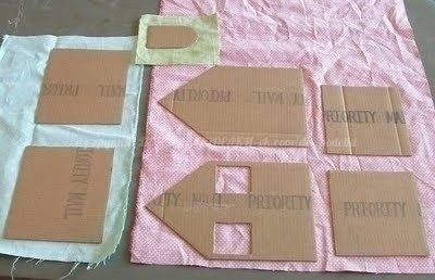 Домики из картона и ткани Домики из картона и ткани