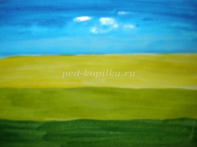 Рисуем гуашью летний пейзаж Рисуем гуашью летний пейзаж