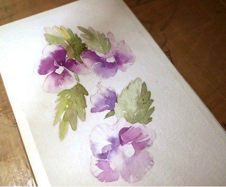 Рисуем анютины глазки