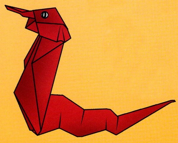 Оригами змея Оригами змея