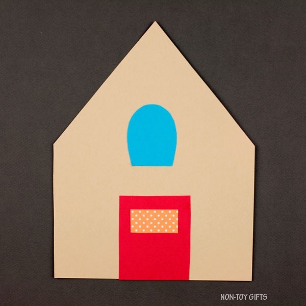 Домик из цветной бумаги Домик из цветной бумаги