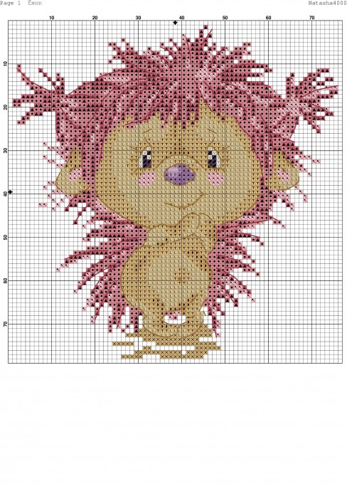 Схемы для детской вышивки: ёжик Схемы для детской вышивки: ёжик