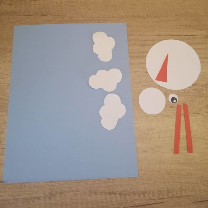 Аппликация для малышей: аист