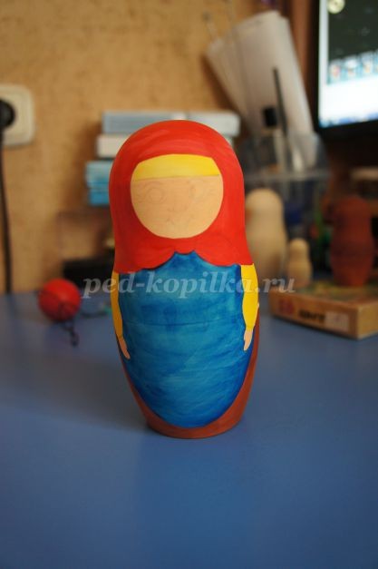 Роспись матрешек по сказке "Репка": мастер-класс, часть 3