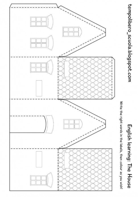 Рождественские домики из картона