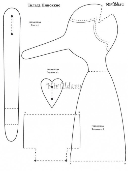 ​Шьём с детьми Буратино