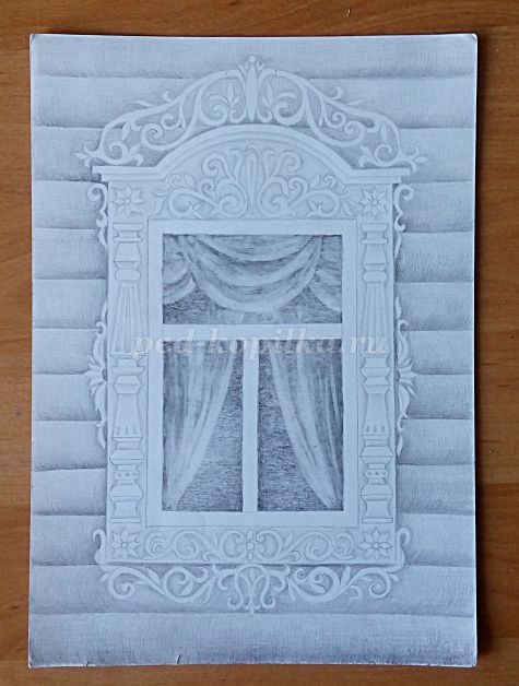 ​Деревянная архитектура на уроках рисования: часть 2