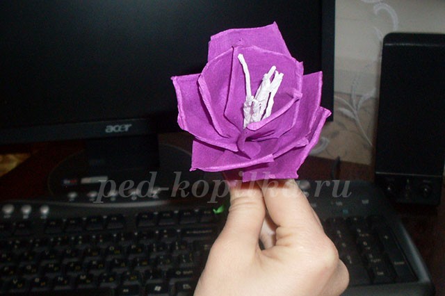 Крокусы из гофрированной бумаги: часть 2