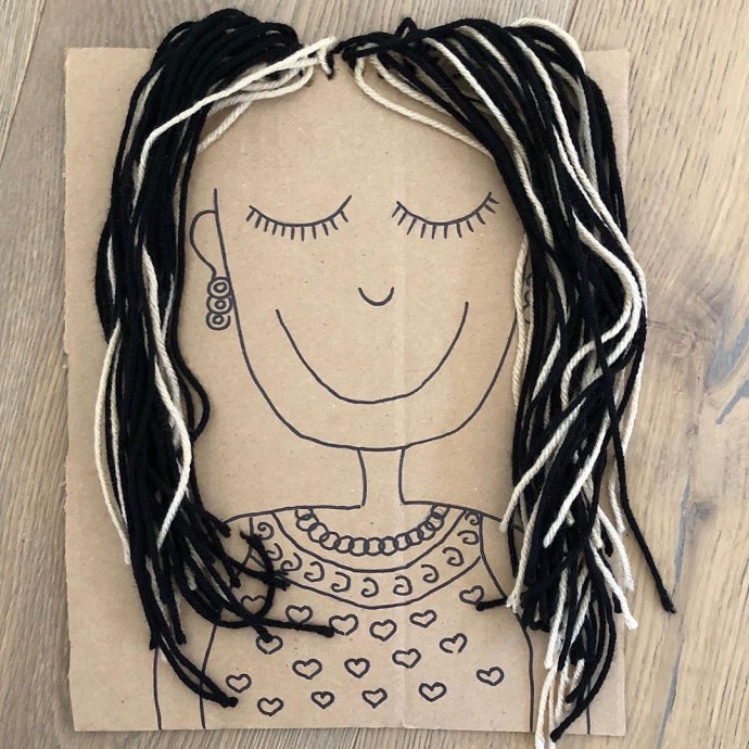 Создаем с детьми портреты людей с волосами Создаем с детьми портреты людей с волосами