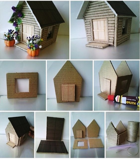 ​Имитация деревянного домика