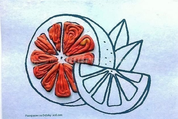 Пластилиновые фрукты