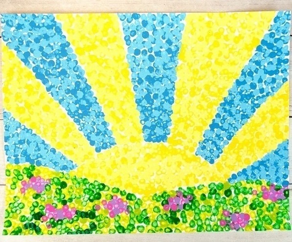 Луг ватными палочками Луг ватными палочками