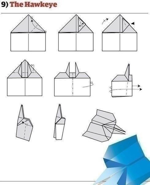 ​Эскадрилья самолетов в технике оригами