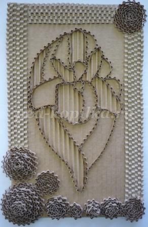 Панно из упаковочного картона: часть 2 Панно из упаковочного картона: часть 2