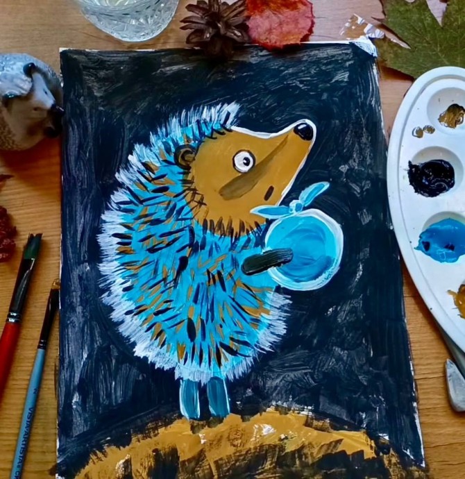 Рисуем ёжика в тумане Рисуем ёжика в тумане