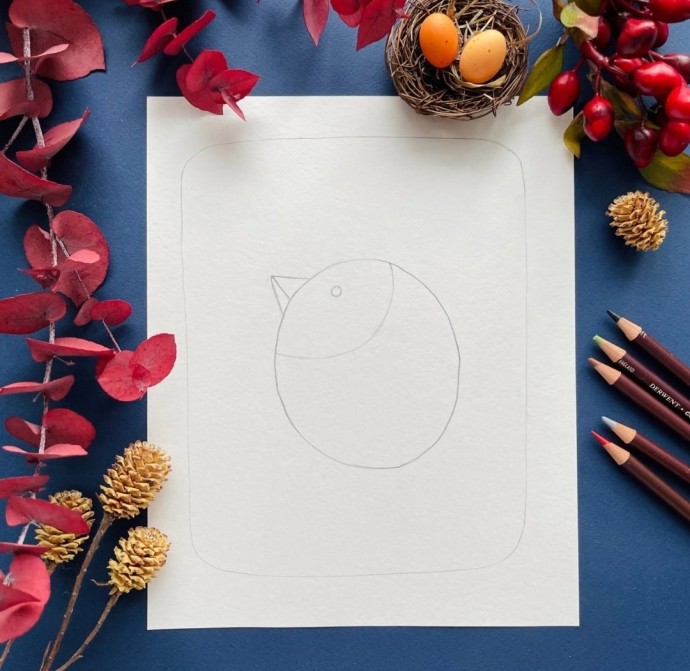 Рисуем снегиря