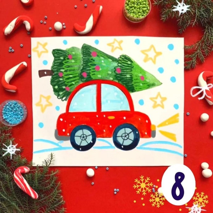 Машинка с ёлкой Машинка с ёлкой