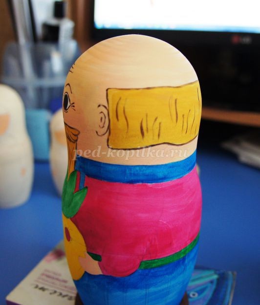 Роспись матрешек по сказке "Репка": мастер-класс, часть 2