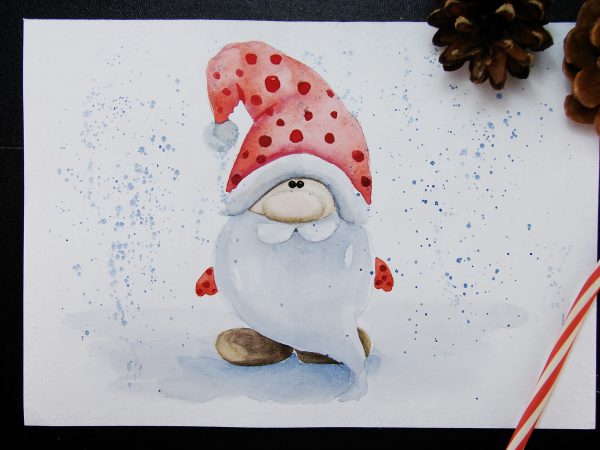 Гном акварелью Гном акварелью