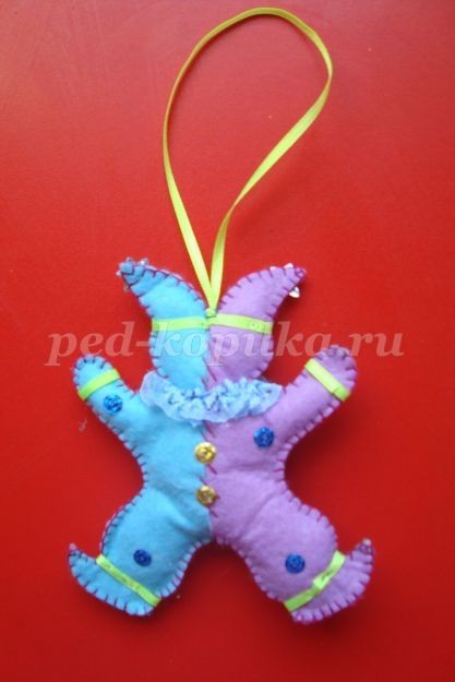 Новогодняя игрушка детскими руками: часть 2