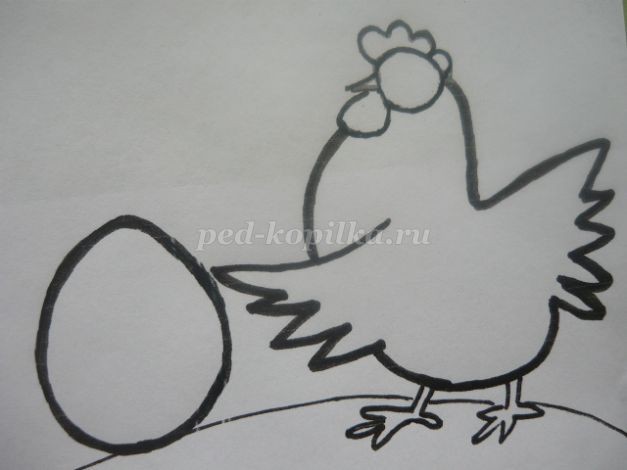 ​Курочка из стружки и пластилина: часть 1
