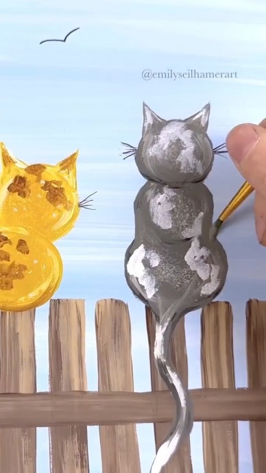 ​Три кота на заборе