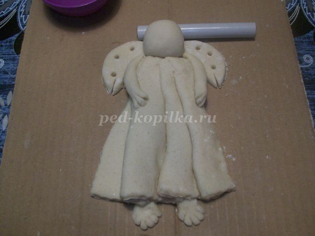 Нежный ангел из солёного теста детскими руками: мастер-класс, часть 2 Нежный ангел из солёного теста детскими руками: мастер-класс, часть 2