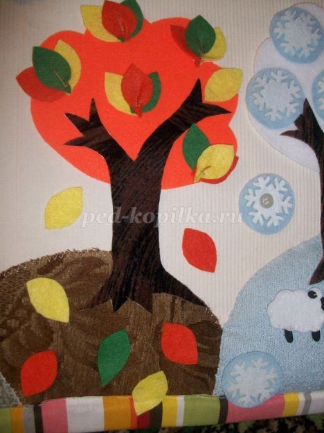 Развивающий коврик-панно "Времена года": мастер-класс, часть 4